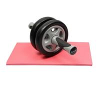 ab roller, Ruota for esercizi addominali, rullo AB con ginocchiera, tappetino fitness e sportivo