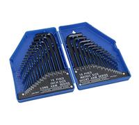 AB Tools Chiave esagonale SAE AF metrica e imperiale 0,7 mm - 10 mm - 3/8" - 30 pezzi