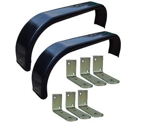 AB Tools Coppia 13" delle Ruote gemellate di parafanghi in Tandem 58" x 7" e Il parafango parafango (Piccolo) staffe 6pc