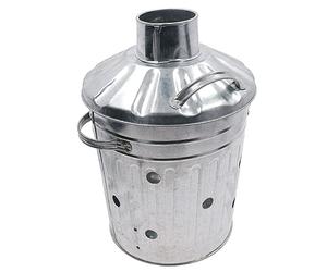 AB Tools Mini inceneritore da giardino piccolo in acciaio zincato per bruciare rifiuti di legno