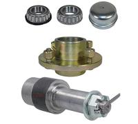 AB Tools Mozzi ruota per carrello da rimorchio da 10,2 cm + cuscinetti con saldatura, 1 pezzo