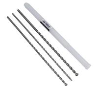 AB Tools Punte lunghe per muratura, 3 pezzi, per mattoni, blocchi, cemento, carburo, 400 mm, 8-12 mm