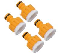 AB Tools Raccordo per tubo da giardino, filettatura 3/4" + riduttore da 1/2", 4 pezzi