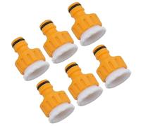 AB Tools Raccordo per tubo da giardino per rubinetto esterno, filettatura 3/4" + riduttore da 1/2", 6 pezzi