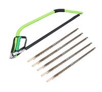 AB Tools Sega ad arco resistente da 61 cm per legno, tronchi di alberi, rami + 6 lame