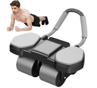 Ab Wheel - Four-Wheel Auto Rebound Roller, Compact Core And Trainer, Anti-Slip Grip, Portable Design With Phone Holder | Effective Strength Training Tool For Home, Apartment, Room, Beginners, Women, M