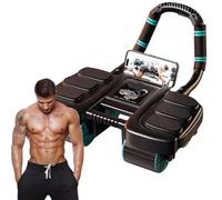 Ab Wheel Roller - Attrezzatura da allenamento a 4 ruote con supporto per gomito e rimbalzo automatico per palestra domestica fitness