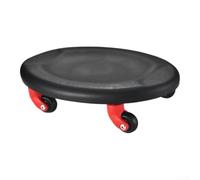 Ab Wheel Roller Core Trainer a 4 ruote con rotazione a 360°, silenzioso, in PVC, per allenamento a casa, palestra, cursore per esercizi addominali, per allenamento completo e fitness, colore nero