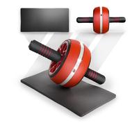 AB Wheel, Roller Per Addominali con Doppia Impugnatura e Tappetino incluso