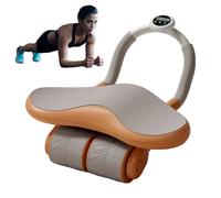 Ab Wheel Roller with Timer & Phone Bracket, 3-Wheel Automatic Rebound Core Exerciser, Home Gym Equipment for Men & Women, Intense Abdominal Workouts, 16.53x5.9x9.84 Inches