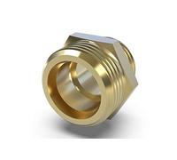 ABA Beul 16002.254.2 Nipplo Doppio Ridotto con Esagono, Ottone, 1 3/4 x 1 1/2