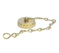 ABA Beul 20014.004.2 - Tappo rotondo con catena e disco EPDM, filettatura interna 1/2", in ottone