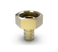 ABA Beul 55052.003.2 - Raccordo per tubo flessibile con dado multibordo, 1/2" per tubo 3/8" x 10, con guarnizione EPDM, ottone