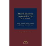 ABA Business Law Section Corporate Model Business Corporation Act ( (Tascabile)