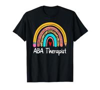 ABA Therapist Leopard Rainbow Analisi comportamentale applicata Maglietta