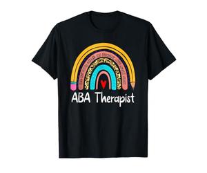 ABA Therapist Leopard Rainbow Analisi comportamentale applicata Maglietta