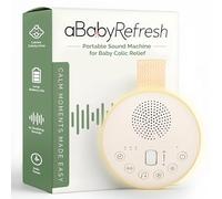 aBaby Refresh Colic Baby Relief White Noise Sound Machine - Macchina audio ricaricabile per il sollievo dal gas del bambino, portatile, con batteria a lunga durata, 21 suoni lenitivi, luce notturna