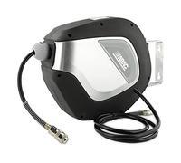 ABAC Avvolgitubo Automatico G-6/10, Tubo in PVC da 10 Metri, Avvolgitubo con Alloggiamento Girevole a 180°, 2 Viti di Montaggio Incluse, 10 Metri, Nero