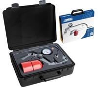 ABAC Kit per Bicicletta, Composto da Pistola di Gonfiaggio Con Tubo di Collegamento Flessibile ed Ugello di Adattamento e Pistola Per Lavaggio