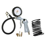 ABAC Kit Gonfiaggio per Compressore 5 Pezzi G-811TI, Inclusi Gonfiagomme con Manometro, Tubo a Spirale 5 m, 3 Punte di Gonfiaggio, Pressione Max 8 Bar