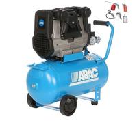 Abac Pole Position Quiete OS20 - Compressore Silenzioso 24 L - Funzionamento Senza Olio