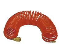 ABAC Tubo flessibile spiralato per aria compressa, diametro esterno 8 mm e diametro interno 6 mm. Completo di raccordi ad innesto rapido universali alle estremità. Lunghezza 10 metri