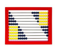Abaco da tavolo a 2 colori Learning Resources con cornice rossa e tappetino con codice colore