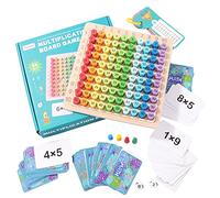 Abaco in Legno,Giochi Abaco Montessori,Tavola Delle Moltiplicazioni Montessori,Tabelline per Bambini,Giocattoli Educativi Matematica,Gioco in Legno Cubo,Tavola Pitagorica in Legno 3+ Anni