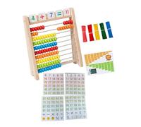 Abaco in legno per bambini, include tabella delle operazioni, scheda numerica, strumento per l ' apprendimento della matematica, per la scuola materna, strumento conteggio per l ' educazione precoce