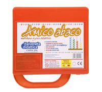 Abaco multibase 40 palline 4 fori 16 aste con valigetta gioco educativo bambini