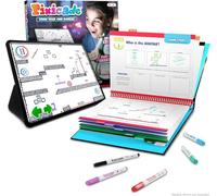 Abacus Brands Pixicade - Giocattoli creativi fai da te dai 6 anni in su. Crea i tuoi videogiochi con 5 pennarelli e 108 pagine, disegno, scansione e gioca