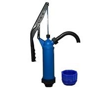 ABACUS Pompa a botte Vario con corsa variabile + adattatore blu per filettatura S70 x 6 - adatta per alcoli, benzina, diesel, alcali lievi e acidi delicati - Pompa a mano a leva, pompa a cherosene
