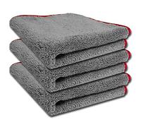 Abacus, set da 3 di panni per lucidatura mft ultra polish (7347), in microfibra, adatto a lucidare auto, 40 x 40 cm, 685 g/m²