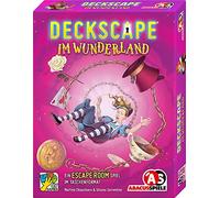 ABACUSSPIELE Im Wunderland Deckscape, Spiel, Kartenspiel Gatto nel Paese delle Meraviglie, Escape Room, Gioco di Carte, Colore Viola, 126 x 96 x 25 mm, 38221
