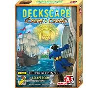 ABACUSSPIELE- Deckscape vs Crew-Die Pirateninsel Pirati Escape Room-Gioco di Carte, Colore Verde Teal/Turchese, 38211