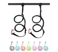 Abahub 2PCS Paddle Leash Kayak Paddle Leash Guinzaglio di Sicurezza Corda di Sicurezza Elastica con moschettone per SUP Kayak Nautica Canoa Kayak Pagaia Accessori 150-210cm Nero