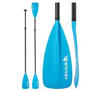 Abahub 4 pezzi SUP Paddle/Kayak Remo, regolabile Stand up Paddleboard Paddleboard, in lega di alluminio leggero PU rivestito albero lama in plastica blu