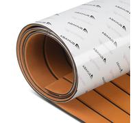 Abahub Finto Teak per Barca EVA Schiuma Autoadesiva Moquette Nautica Accessori Barca Pavimentazione Antiscivolo Marine Boat Decking Mat per Barche Piscina Pavimento Yacht 121x42cm