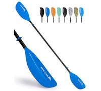 Abahub Pagaia Kayak 210 cm a 230 cm Regolabile Alluminio Doppia Remi Kayak Paddle Pagaie da Kayak per Kayak Barca a Remi Canoa Gambo in Lega di Alluminio Lame in Plastica Blu
