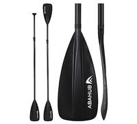 Abahub Pagaia SUP Alluminio Remi Sup Paddle Stand Up Paddle Telescopico 173-213 cm per Tavola da Surf Canoa SUP, Lama in Nylon di Plastica in Nero/Blu/Verde/Rosso/Arancione/Giallo (2 in 1 Pagaia Nero)