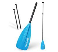 Abahub SUP Paddle in alluminio regolabile per paddleboard, lega di alluminio, codolo rivestito in PU, 172-213 cm, lama in nylon in plastica