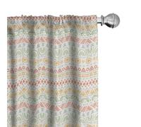 ABAKUHAUS A strisce Tenda a Pannello Set di 2, Geometrico Aztec Forme, Trattamento della Finestra per Stanza e Camera da Letto, 2 pezzi 75 cm x 225 cm, Verde