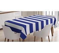 ABAKUHAUS A strisce Tovaglia, Navy Nautical Marine, Adatta per interni ed esterni, Lavabile, Rettangolare 140 x 170 cm, Lilla