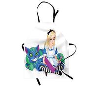 ABAKUHAUS Alice nel Paese delle Meraviglie Grembiule, Amore, Felicità, Comodo per la Cucina Unisex con Collo Regolabile per Cucinare Cuocere Arrostire e Giardinaggio, Multicolore