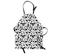ABAKUHAUS Animale Grembiule, DALMATA stampa struttura, Unisex cucina pettorina con collo regolabile per la cottura di giardinaggio, 67 cm x 80 cm, Bianco e nero