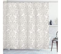 ABAKUHAUS Astratto Tenda da Doccia, Modello di fiore Disposizione, Tessuto Set di Decorazioni per il Bagno con Ganci, per la vasca da bagno, 175 cm x 200 cm, Tan Taupe Beige
