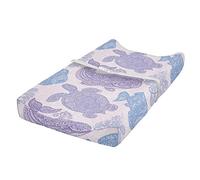 ABAKUHAUS Balena Fodera per Fasciatoio, Sea Life Paisley Mehndi, Fodera Morbida per Fasciatoio per Pannolini con Fori Fibbia di Sicurezza, Viola pallido Rosa Blu