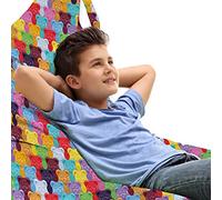 ABAKUHAUS Colorato Sedia per Custodia per Giocattoli, Gummy Bears bambini Tile, Conservazione di Animali Imbalsamati ad alta Capacità, Multicolore