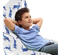 ABAKUHAUS coniglietto Sedia per Custodia per Giocattoli, Reticolo acquarello Effetto, Conservazione di Animali Imbalsamati ad alta Capacità, Cobalt Blue Sky Blue
