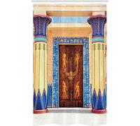 ABAKUHAUS Egitto Tenda da Doccia, Egitto costruzione, Tessuto Set di Decorazioni per il Bagno con Ganci, per la vasca da bagno, 120 x 180 cm, Multicolore